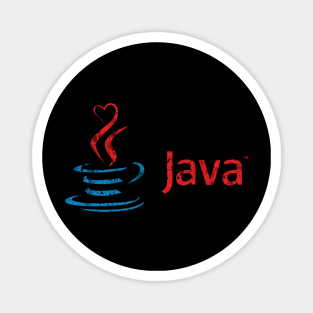 Love Java Programming Languange Code Retro Design Magnet